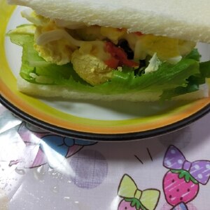 野菜たっぷり玉子トーストサンド